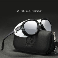 Pilot Sunglasses Men and Women Soft Leather Shield Glasses