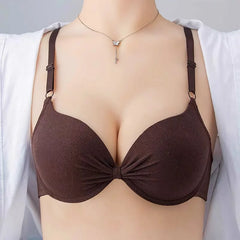Bras for Women Cotton Deep V Underwire Ladies Brassiere Push Up Lingerie