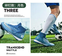 Mens Soccer Cleats High Ankle Football Shoes Long Spikes Outdoor Soccer