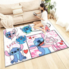 Stitch HD Printed Carpet Living Room Home Decor Sofa Table Rug Anti Slip Chair Cushion