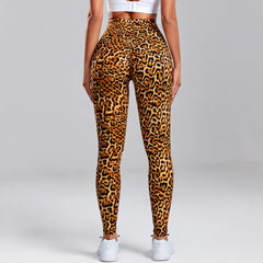 Leopard Print Leggings Women's High Waisted Yoga Pants Fitness Push Up Leggins