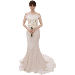 White Bridesmaid Dresses: Wedding Dress Strapless Bride Dress Door Boho
