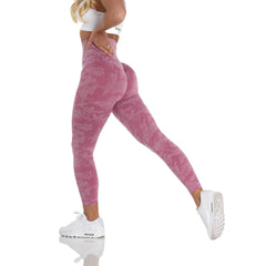 Camo Seamless Workout Leggings Butt Lift Yoga Pants Women Stretch Fitness