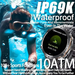T-Rex 3 Military Grade 1000mAh Battery Smart Watch 10ATM Waterproof GPS Compass Altimeter Call AMOLED Men Swim Sports Smartwatch
