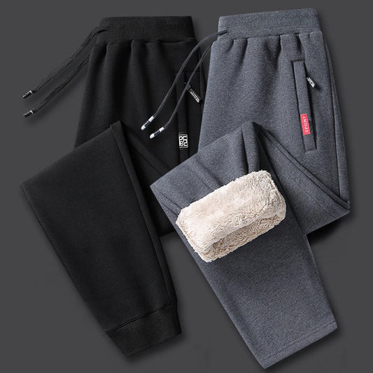 Men's Winter Lambswool Warm Cotton Sweatpants Men's Outdoor Leisure Thickened