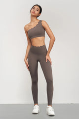 Yoga Pants Women Seamless Lotus Arc Workout Running Leggings High Waist
