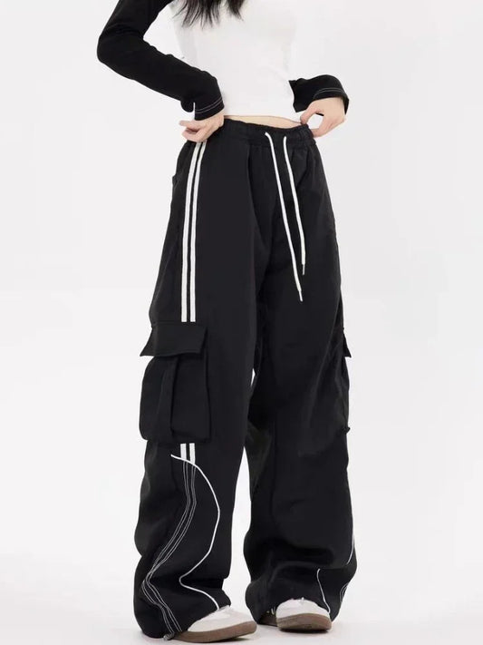 Vintage Cargo Pants Women Baggy Harajuku Y2k Korean Streetwear Oversize Parachute