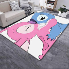 Stitch HD Printed Carpet Living Room Home Decor Sofa Table Rug Anti Slip Chair Cushion
