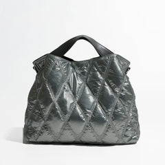 Fashion Lingge Quilted Puffer Tote Bag Designer Padded Women Handbags