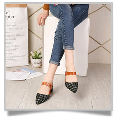 Lady Shoes Hollow Coarse Sandals High-heeled Shallow Mouth Pointed Pumps