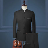 Tuxedo for Mens: Mens Suits Set (Jacket+Pants) Boutique Fashion Stand Collar