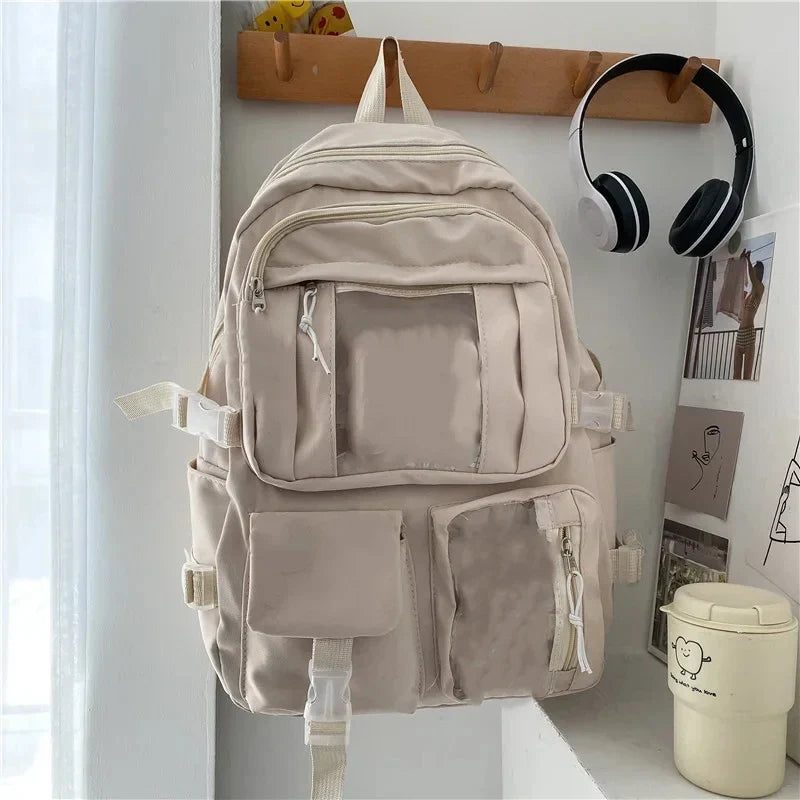 Girl's large capacity backpack, unique and cute student backpack