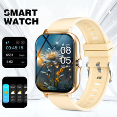 LAXASFIT 2025 New Smart Watch for Men Women Gift Full Touch Screen Sports Fitness Watch Bluetooth Call Digital Smartwatch