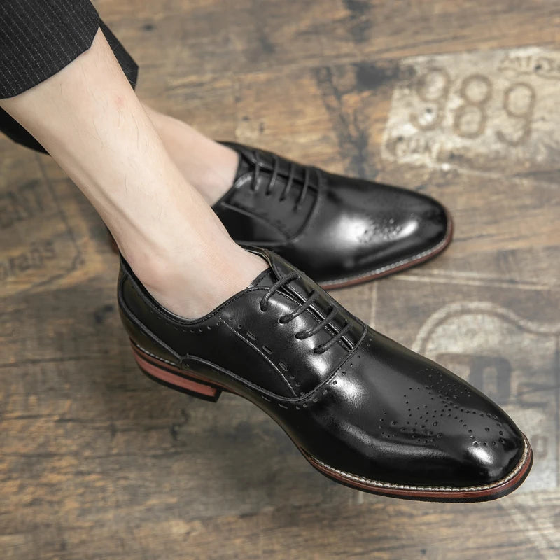High Quality Business Formal Leather Shoes Mens Casual Dress Shoes Classic