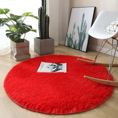 Living Room Rugs Aesthetic Bedroom Round Carpet Decoration Furry Comfort Carpet