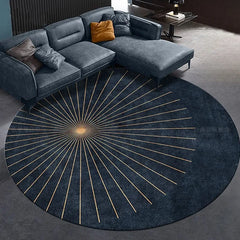 Crystal Velvet Round Carpet Light Luxury Office Desk Chair Non-Slip Mat Table