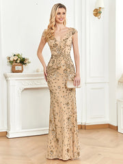 Homecoming Dresses: Champagne Evening Dress For Women Party Cocktail Dresses