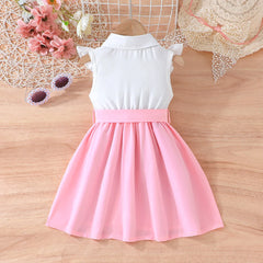 Dress For Kids 2-7 Years old Birthday Ruffled Embroidered Sleeveless Emerald