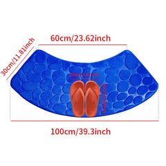 Curved Shower Mat,Anti-Slip Bathroom Carpet Rugs Corner Bath Tub Floor Foot Pads