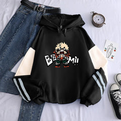 Anime My Hero Academia Kawaii Bakugou Katsuki Manga Hoodies Men Plus Size