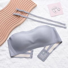 Women Tube Strapless Bra Chest Wrap Bandeau Seamless Breathable Underwear