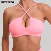 Beautiful Back Sports Bra for Women Gym Yoga Bra Cross