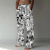 Fashion 3D Digital Printing Men's Bamboo Cotton Pants Street