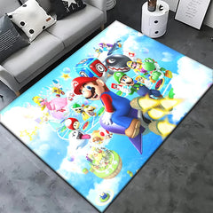 Super Mario Game HD Printed Carpet Rug for Living Room Bedroom Decoration Picnic