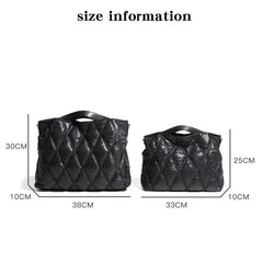 Fashion Lingge Quilted Puffer Tote Bag Designer Padded Women Handbags