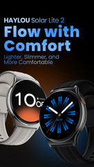 HAYLOU Solar Lite 2 Smartwatch 1.43'' AMOLED Display 24h Health Monitoring 150+ Sports Modes Voice Calling Smart Watch 1ATM