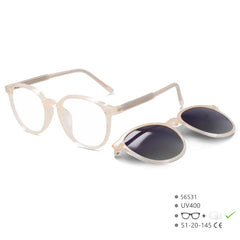 Sunglasses Women Round Magnetic Clip Fashion Computer Eyeglasses