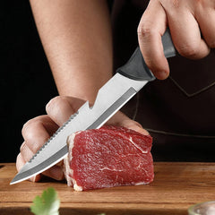 Stainless Steel Back Tooth Scaler with Scabbard Sharp Fish Knife Household Kitchen