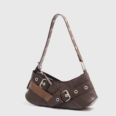 Vintage Belts Deco Women Shoulder Bags Designer Armpit Bag Punk Motorcycle Bag