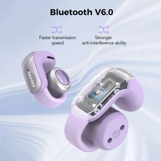Translator ERAZER XF28 Bluetooth V6.0 Open-ear True Wireless EarbudsTranslation Earphones Office Travel,ASMR Headset APP