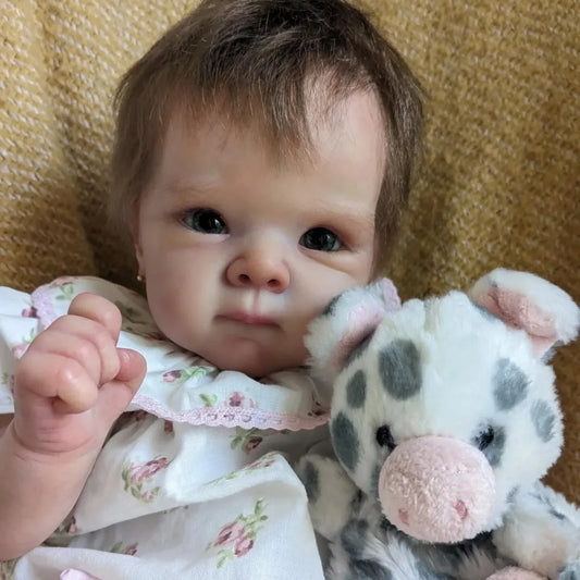 50cm Cuddly Bettie Bebe Reborn Doll With Rooted Hair Soft Cloth Body High Quality Painted With Visible Veins Reborn Doll