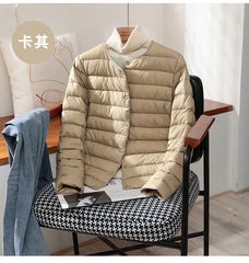 Autumn Winter Warm Women White Duck Down Slim Jackets Female