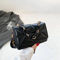 Winter Large Shoulder Bags for Women Stone Pattern PU Leather Crossbody Bags
