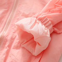 Children Long Sleeve Outwear Embroidery Flower Baseball Jacket For Baby Kids Girls