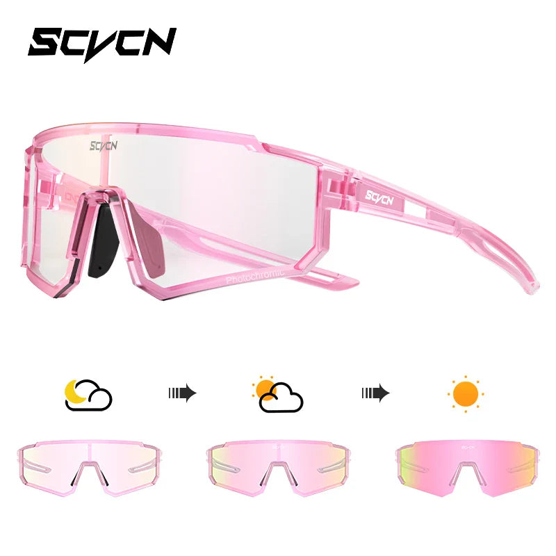 SCVCN new Outdoor Cycling Sunglasses Men MTB Bike Glasses Sports Mountain Climbing fishing Women Bicycle Cycling UV400 Goggles
