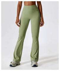 Women Wide-leg Pants Yoga Leggings Tights High Waist Leisure Flared Pants Dance