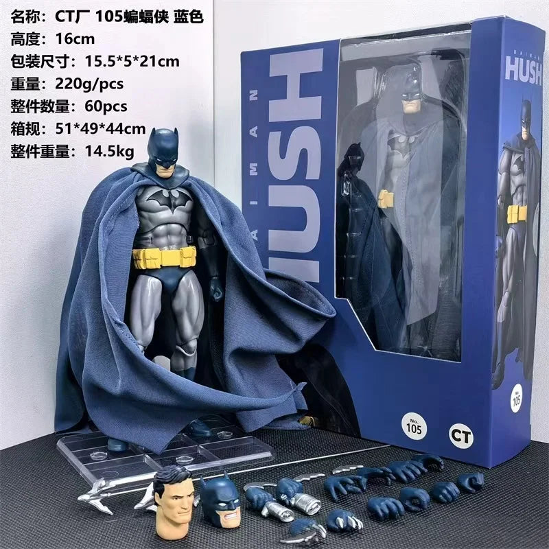 CT Toys Batman Figure Batman Mafex 126 Action Figures DC Justice League Hush Figurine The Dark Knight Collection Toy gifts