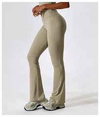Women Wide-leg Pants Yoga Leggings Tights High Waist Leisure Flared Pants Dance