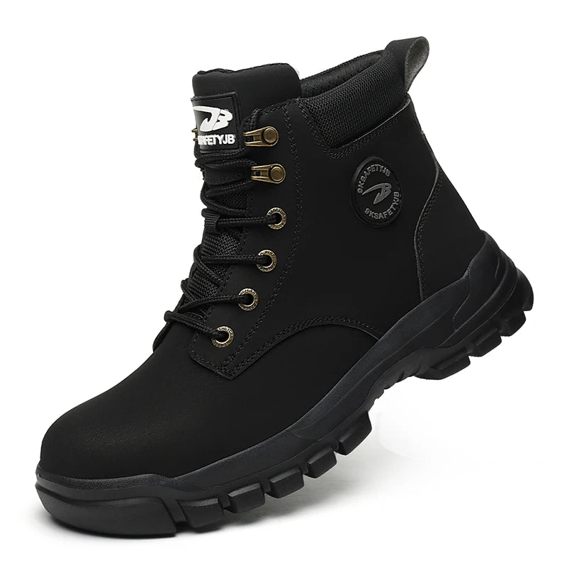 Comfortable Fashion Waterproof Security Work Safety Boots Protective Leather Boots Anti-smash Anti-puncture Industrial Shoes