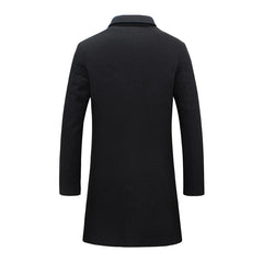 Single Breasted Lapel Long Coat Jacket Fashion Autumn Winter Casual Overcoat