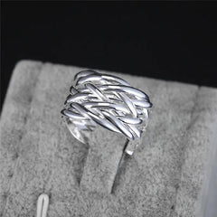 women wedding 925 Sterling Silver Rings valentine gifts open ring party