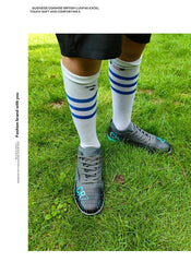 Men Soccer Shoes Turf Indoor Long Spikes High Ankle Football Field Boots