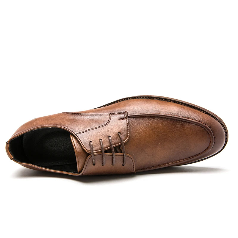 Fashion Men Dress Shoes Plus Size 38-47 Elegant microfiber Leather Shoes