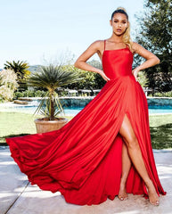 Homecoming Dresses: Long Evening Party Dress For Women High Split Navy Blue