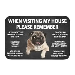 Please Remember Shih Tzu Dogs House Rules Entrance Doormat Decor Kitchen Welcome