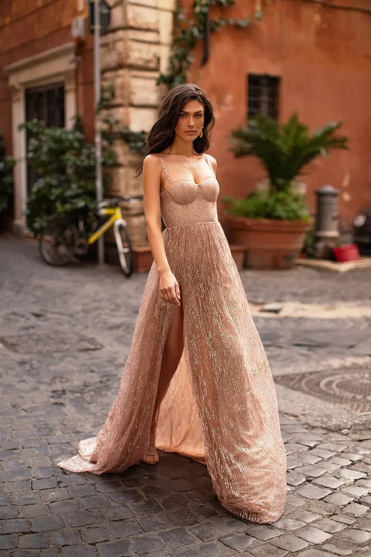 Evening wear Dresses: A-LINE Sleeveless Floor-Length of Formal Evening